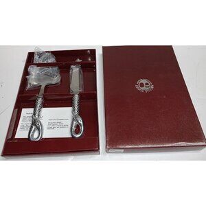 Arthur Court California Designer Swan Cheese Plane & Knife Set Museum Fine Art